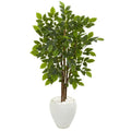 56"  River Birch Artificial Tree in White Planter