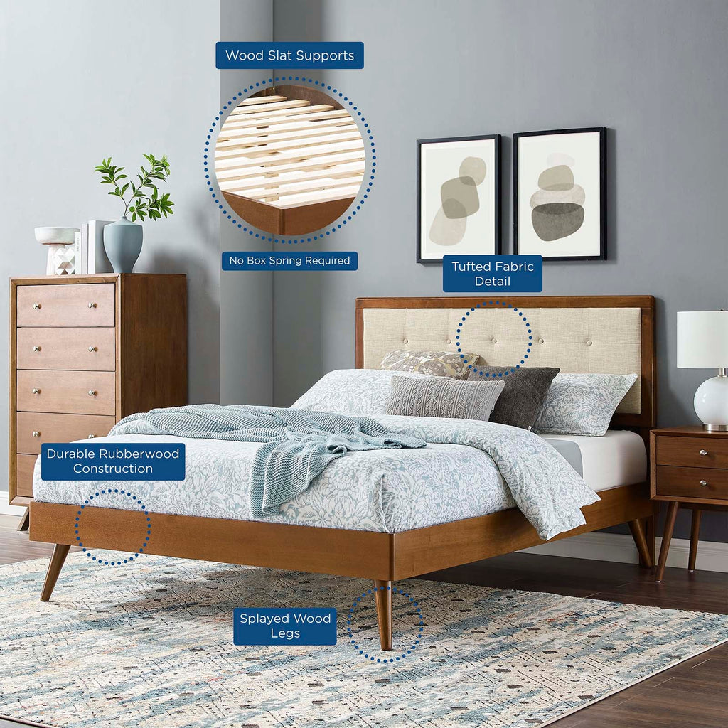 Willow Wood Full Platform Bed With Splayed Legs by Modway