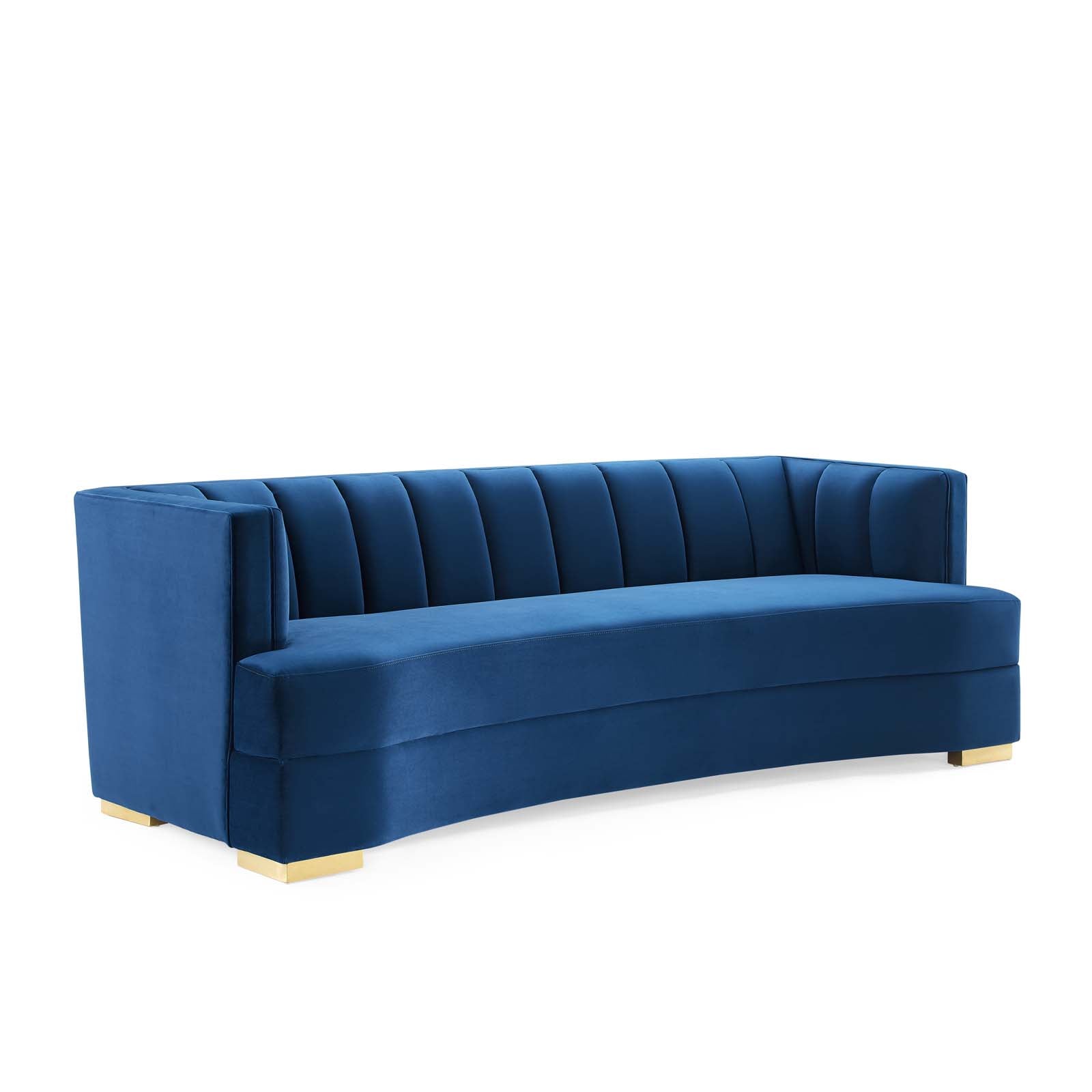 Encompass Channel Tufted Performance Velvet Curved Sofa by Modway