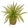 10" Fern Artificial Plant in Ceramic Planter