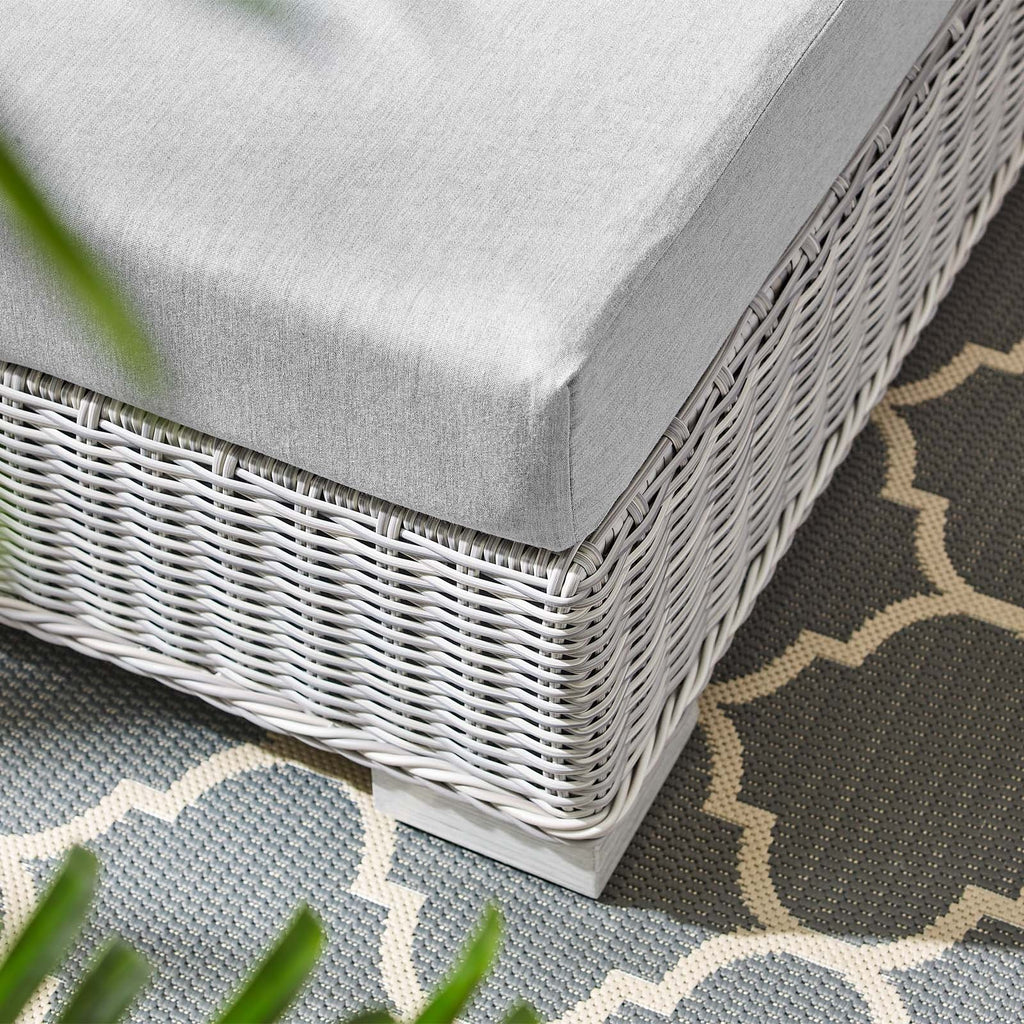 Conway Sunbrella¨ Outdoor Patio Wicker Rattan Ottoman by Modway