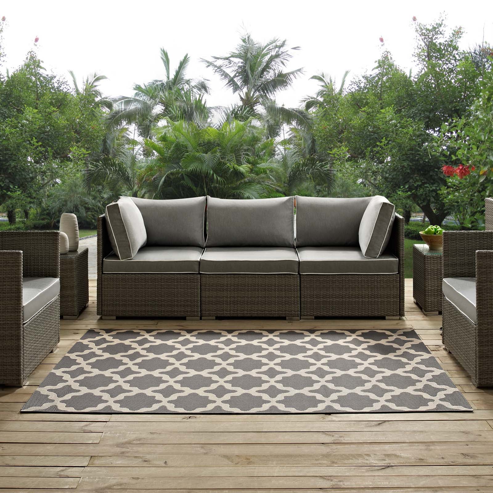 Cerelia Moroccan Trellis Indoor and Outdoor 8x10 Area Rug by Modway