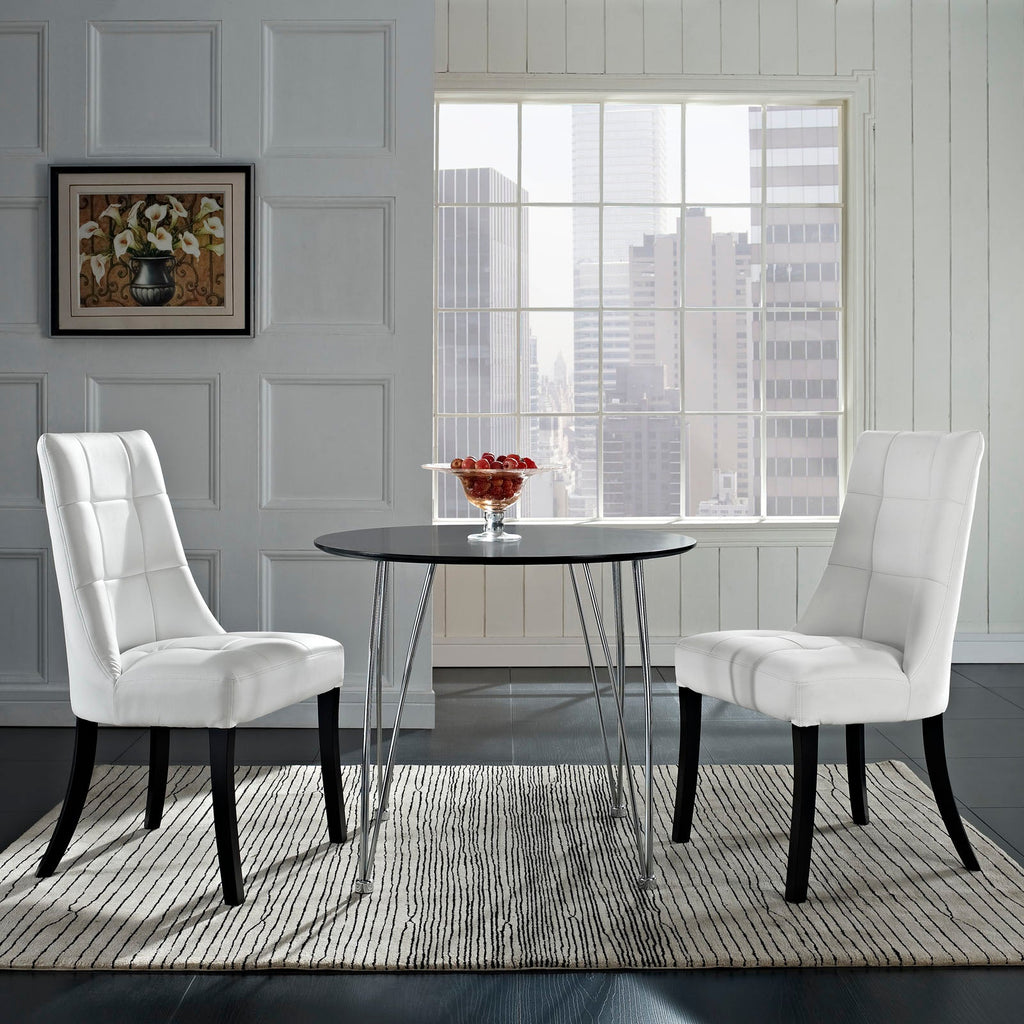 Noblesse Vinyl Dining Chair Set of 2 by Modway