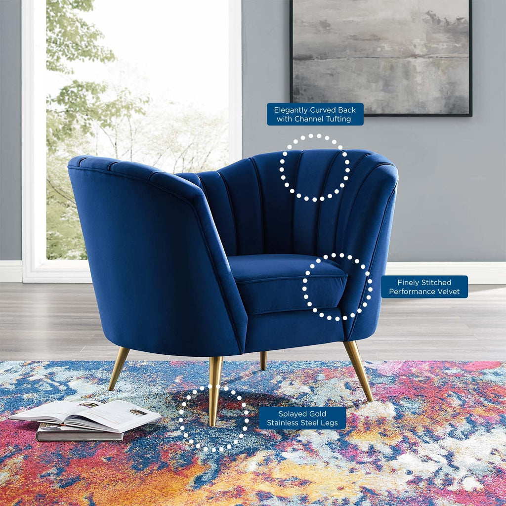 Opportunity Performance Velvet Armchair by Modway
