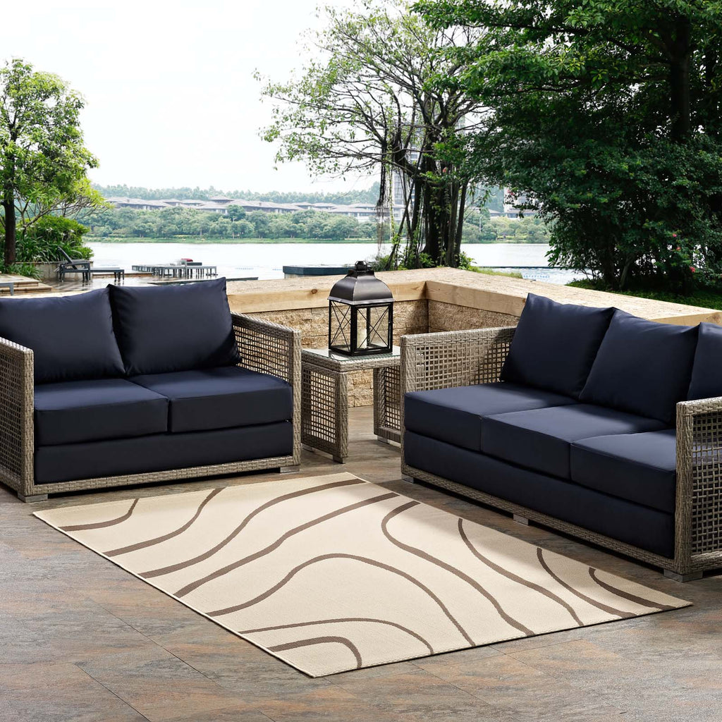 Surge Swirl Abstract Indoor and Outdoor 5x8 Area Rug by Modway