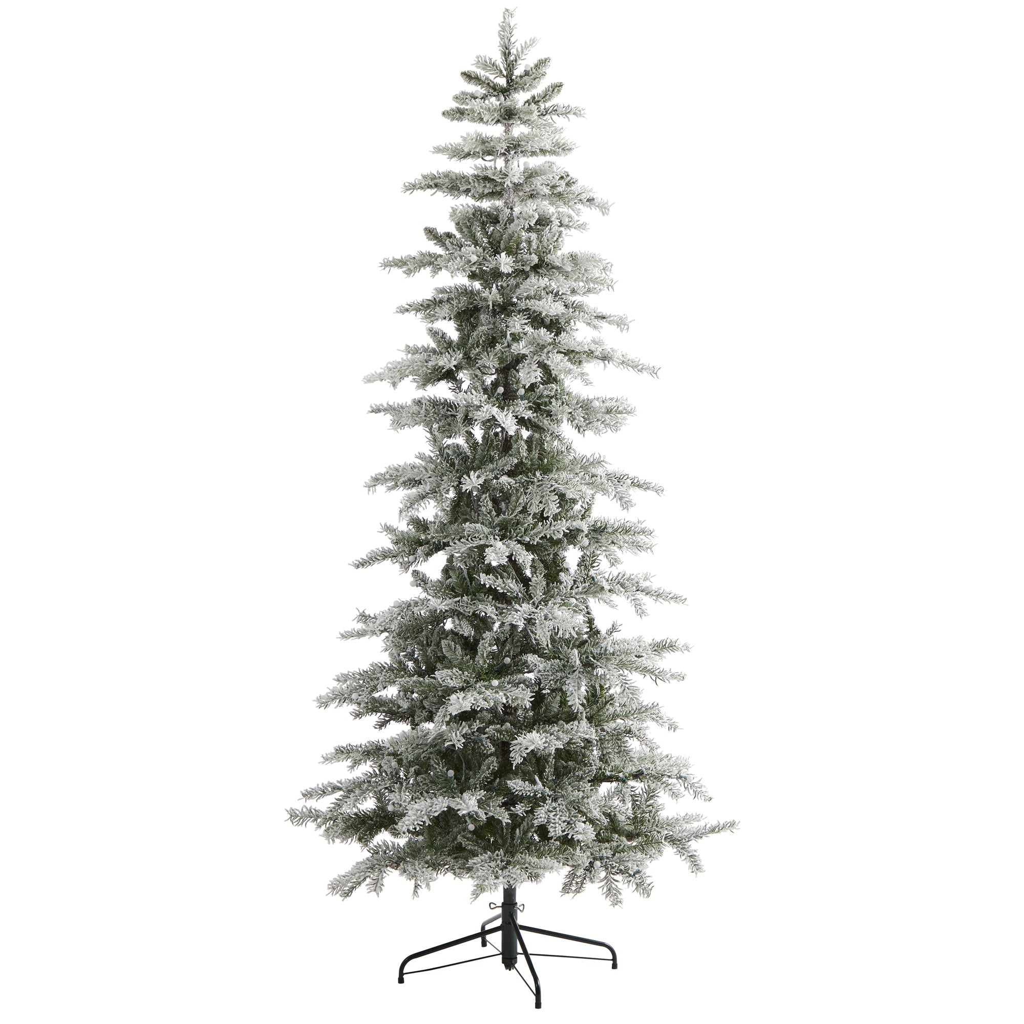 7.5' Slim Flocked Nova Scotia Spruce Artificial Christmas Tree