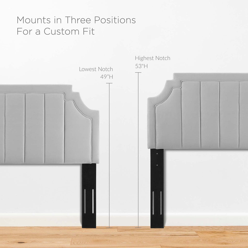 Alyona Channel Tufted Performance Velvet Full/Queen Headboard by Modway