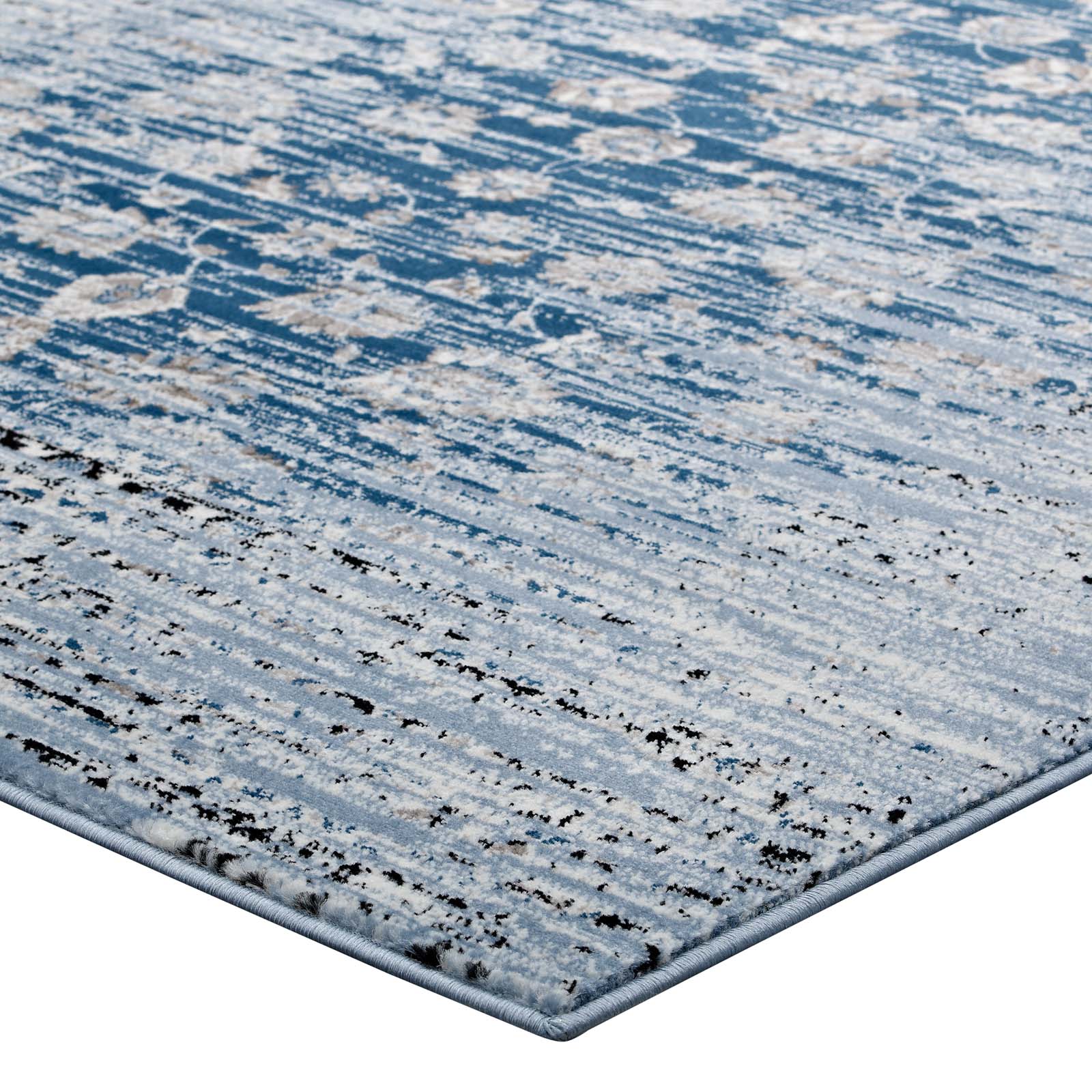 Chiara Distressed Floral Lattice Contemporary 8x10 Area Rug by Modway