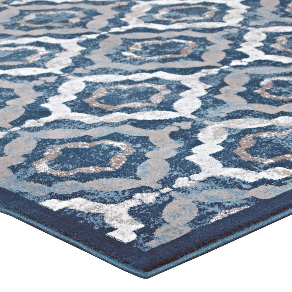 Kalinda Rustic Vintage Moroccan Trellis 5x8 Area Rug by Modway