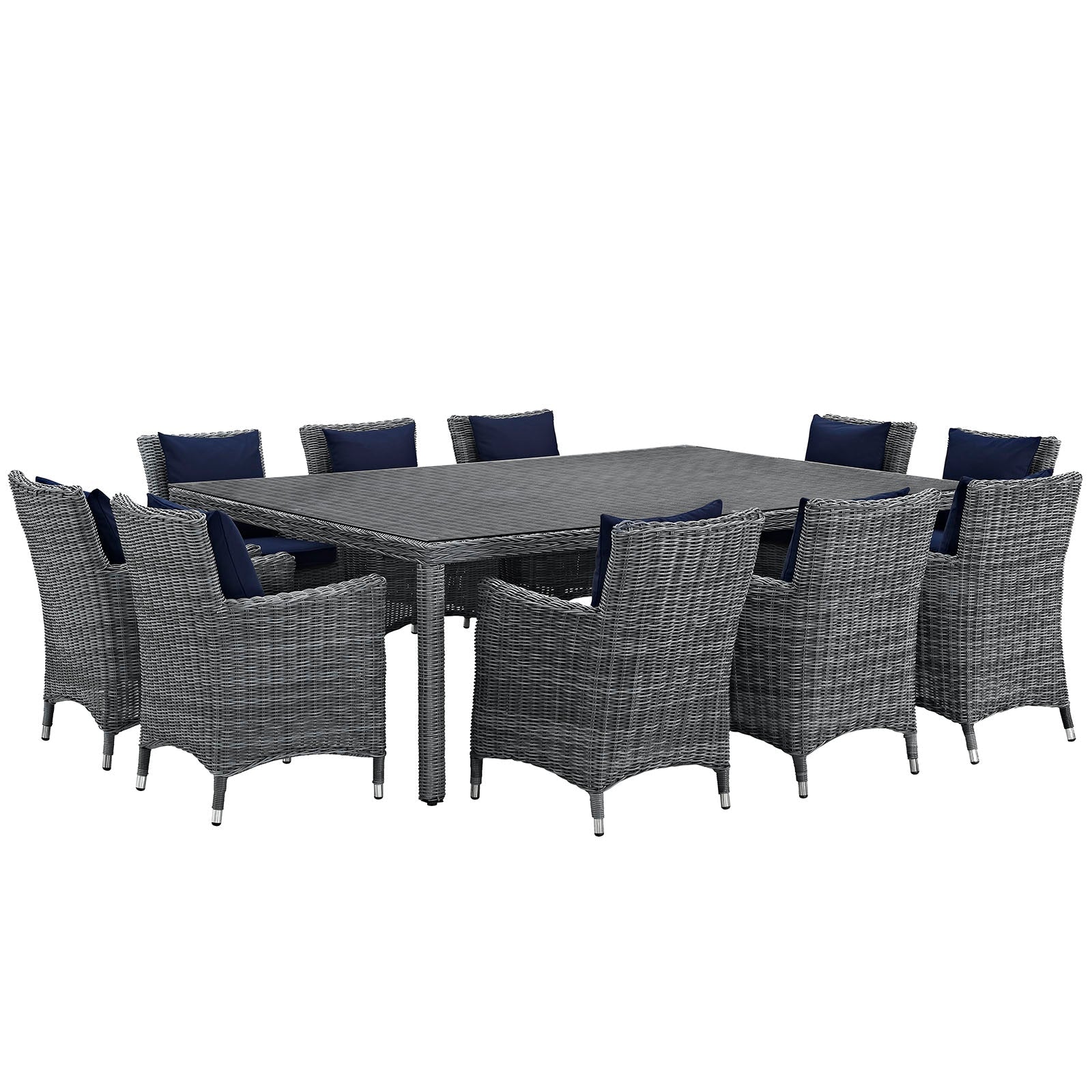 Summon 11 Piece Outdoor Patio Sunbrella¨ Dining Set by Modway