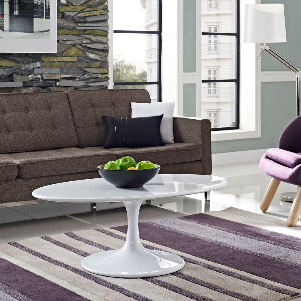 Lippa 42" Oval Wood Coffee Table by Modway
