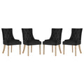 Pose Performance Velvet Dining Chair Set of 4 by Modway