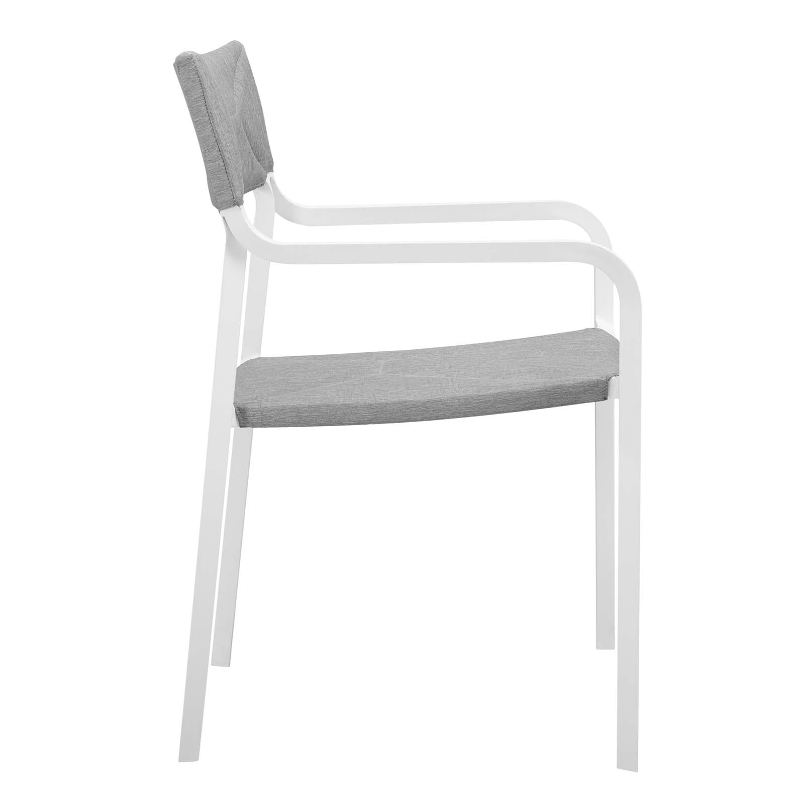 Raleigh Stackable Outdoor Patio Aluminum Dining Armchair by Modway