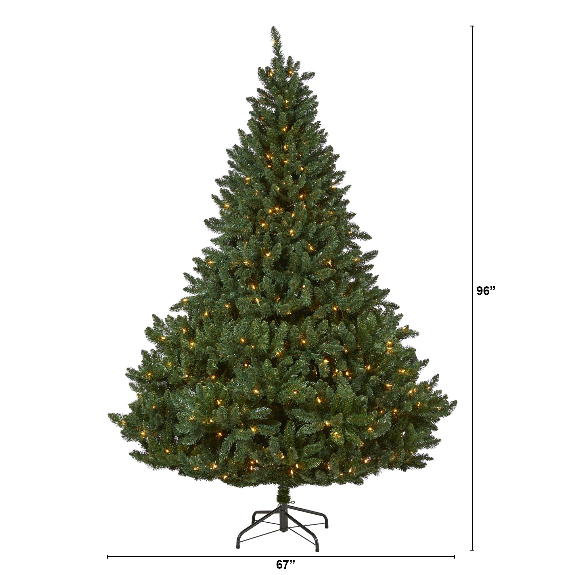 8' Northern Rocky Spruce Artificial Christmas Tree with 500 Clear Lights
