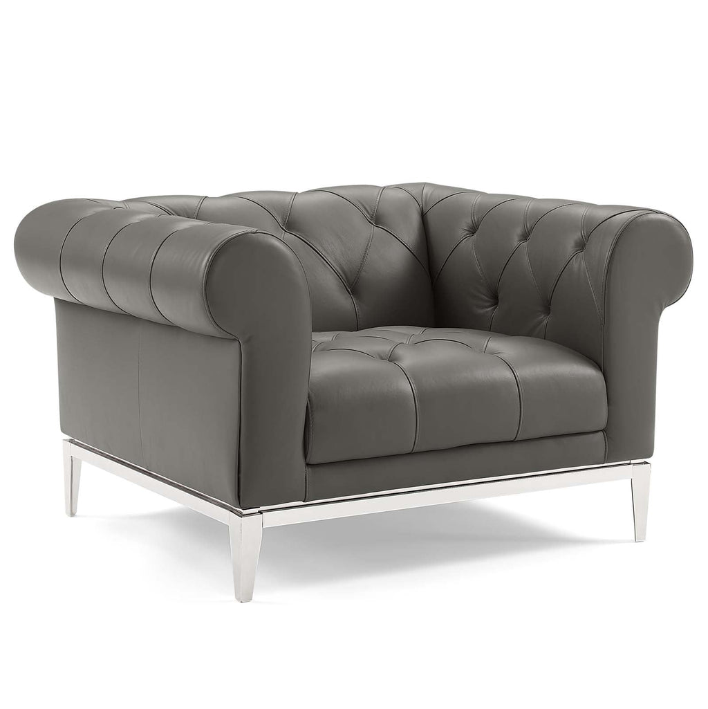 Idyll 3 Piece Tufted Upholstered Leather Set by Modway