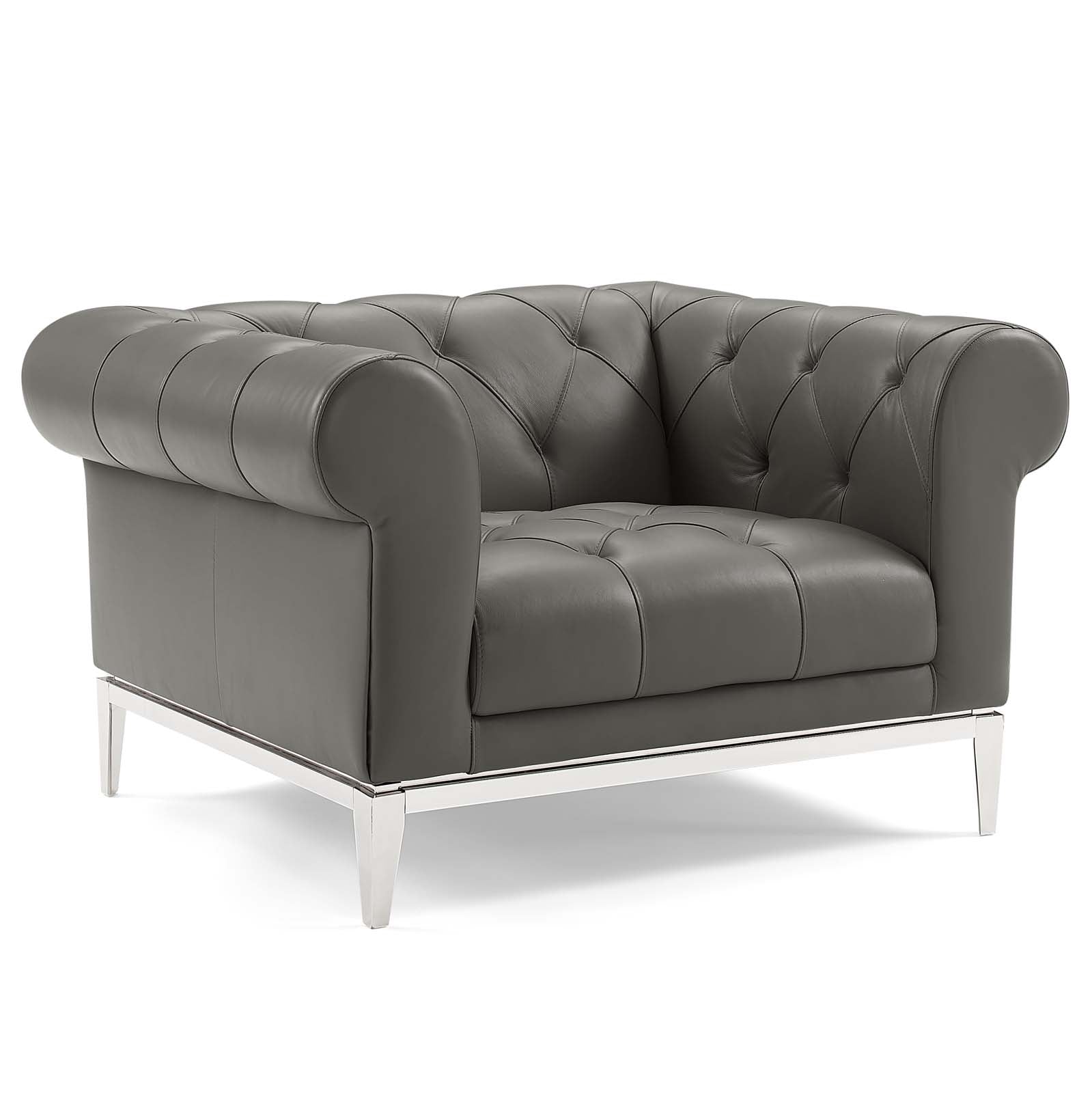 Idyll 3 Piece Tufted Upholstered Leather Set by Modway