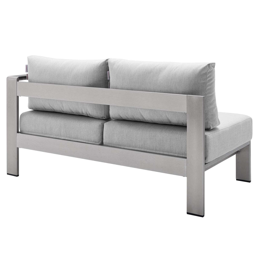 Shore Sunbrella¨ Fabric Aluminum Outdoor Patio Right-Arm Loveseat by Modway