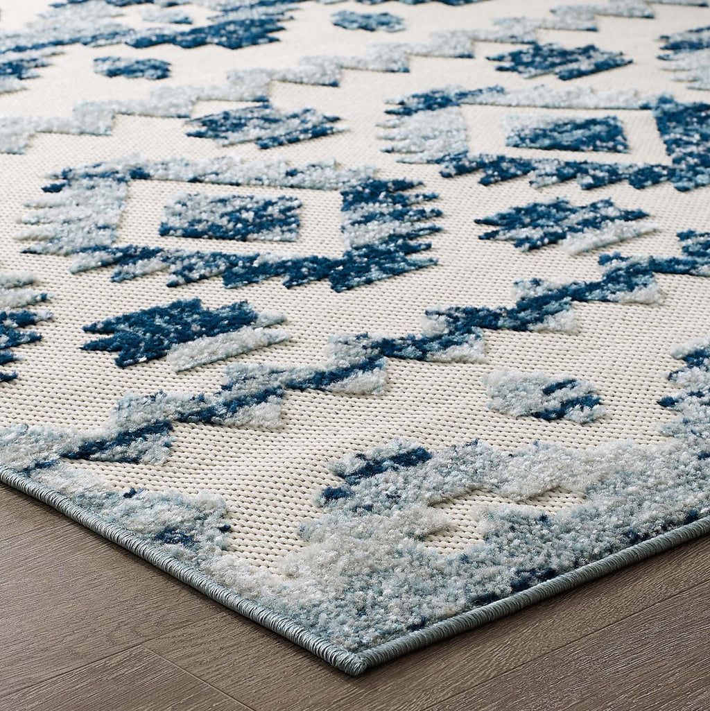Reflect Takara Abstract Diamond Moroccan Trellis 5x8 Indoor and Outdoor Area Rug by Modway