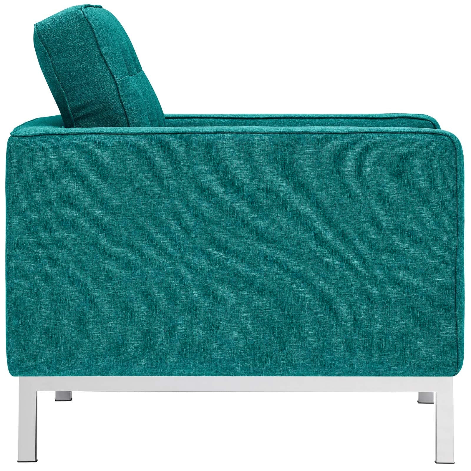 Loft Upholstered Fabric Armchairs Set of 2 by Modway