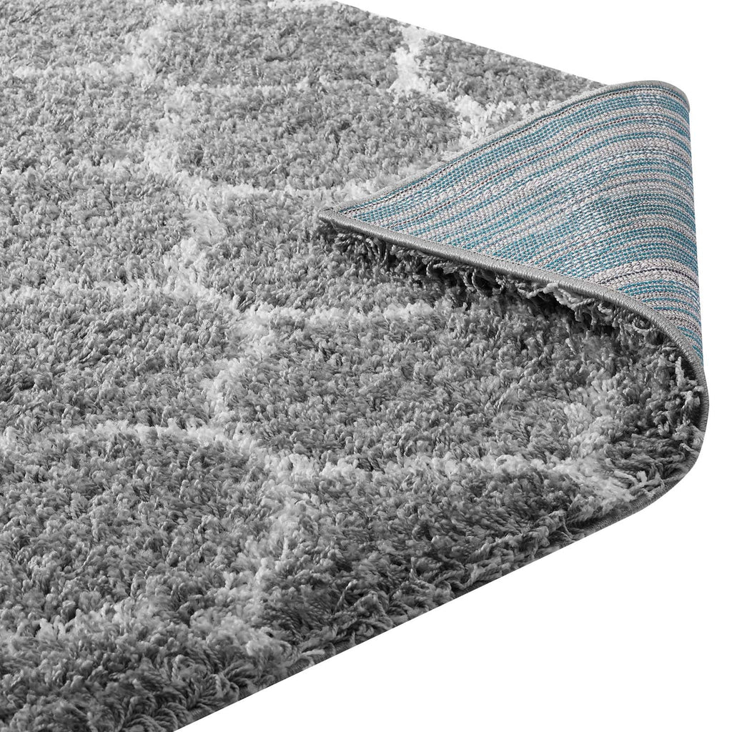 Solvea Moroccan Trellis 5x8 Shag Area Rug by Modway