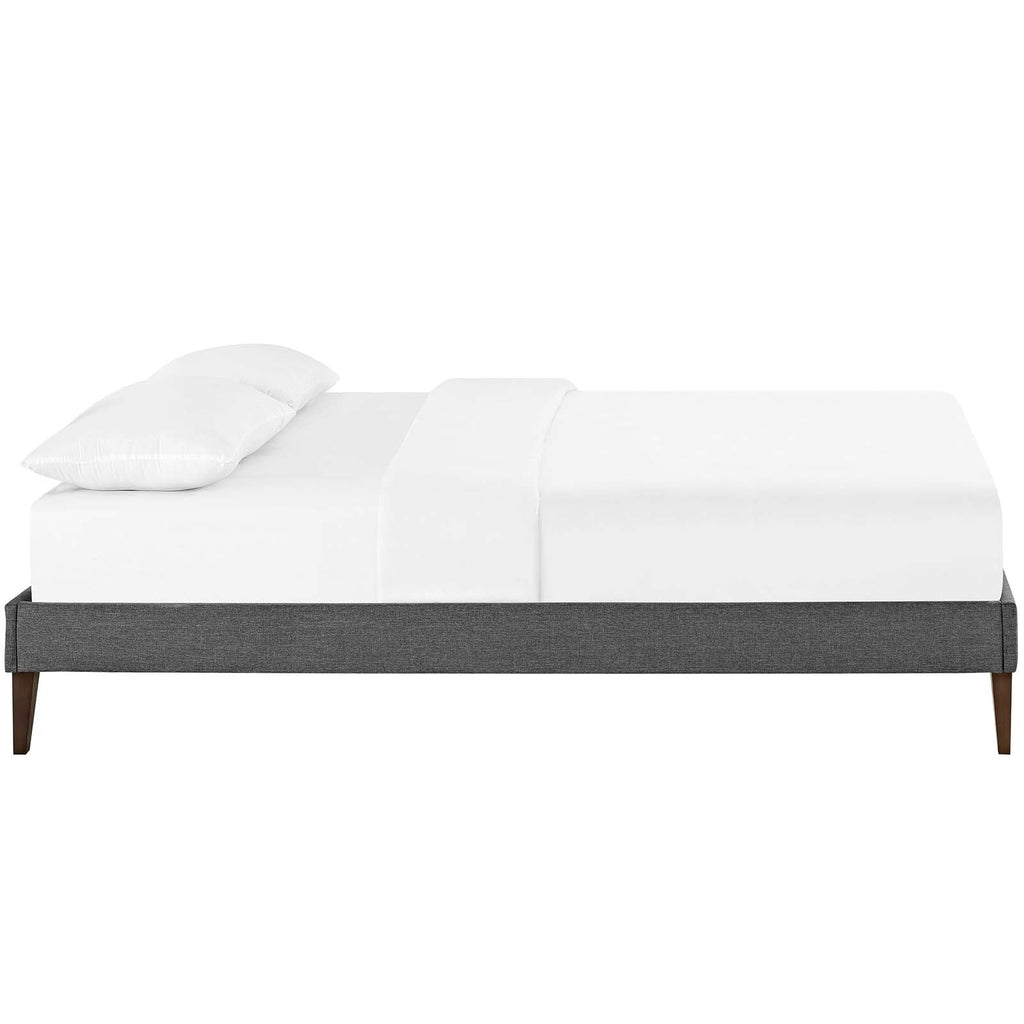 Tessie Fabric Queen Bed Frame with Squared Tapered Legs by Modway