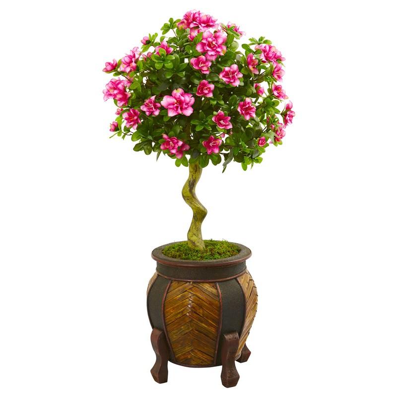 42"  Azalea Artificial Topiary Tree in Decorative Planter
