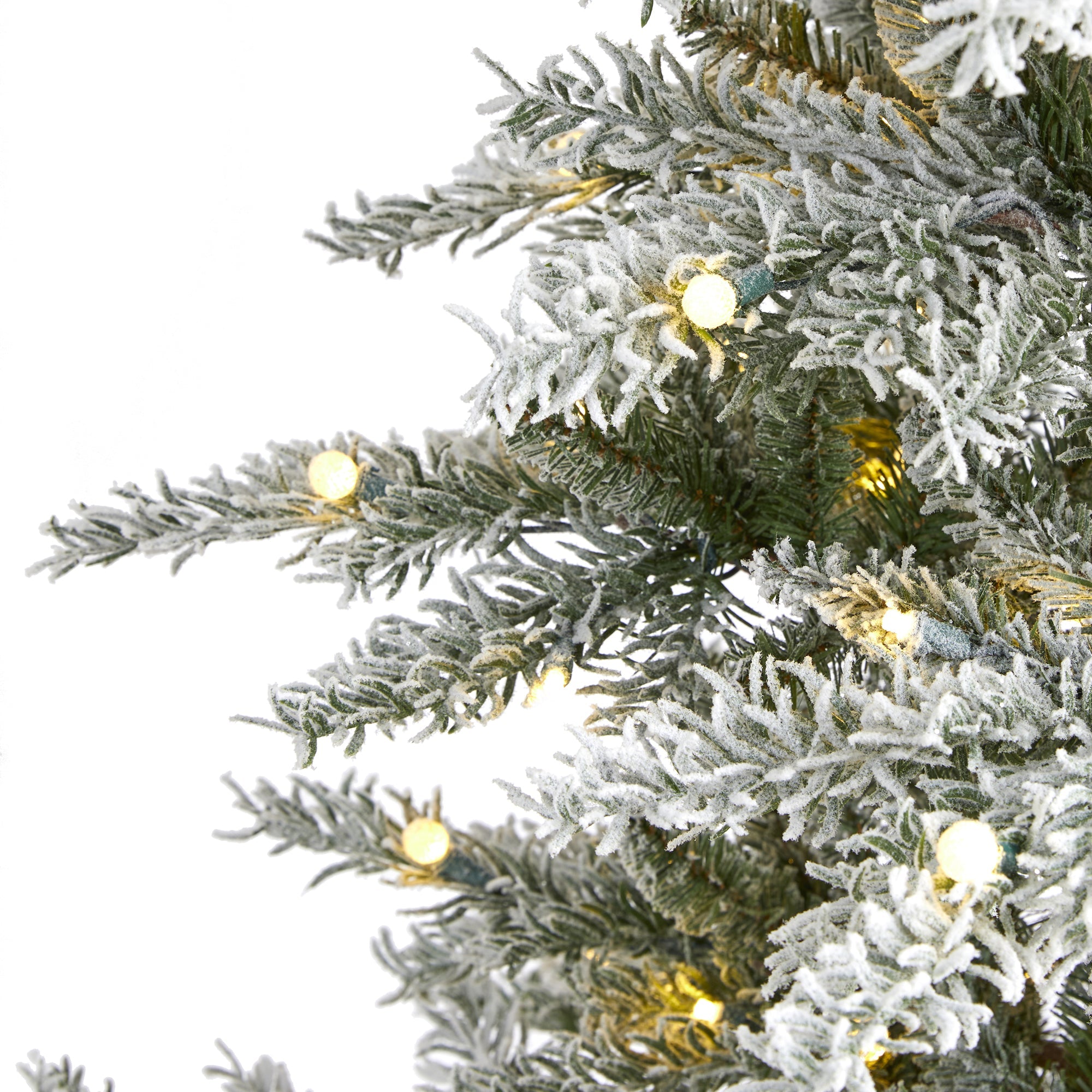 6.5' Slim Flocked Nova Scotia Spruce Artificial Christmas Tree
