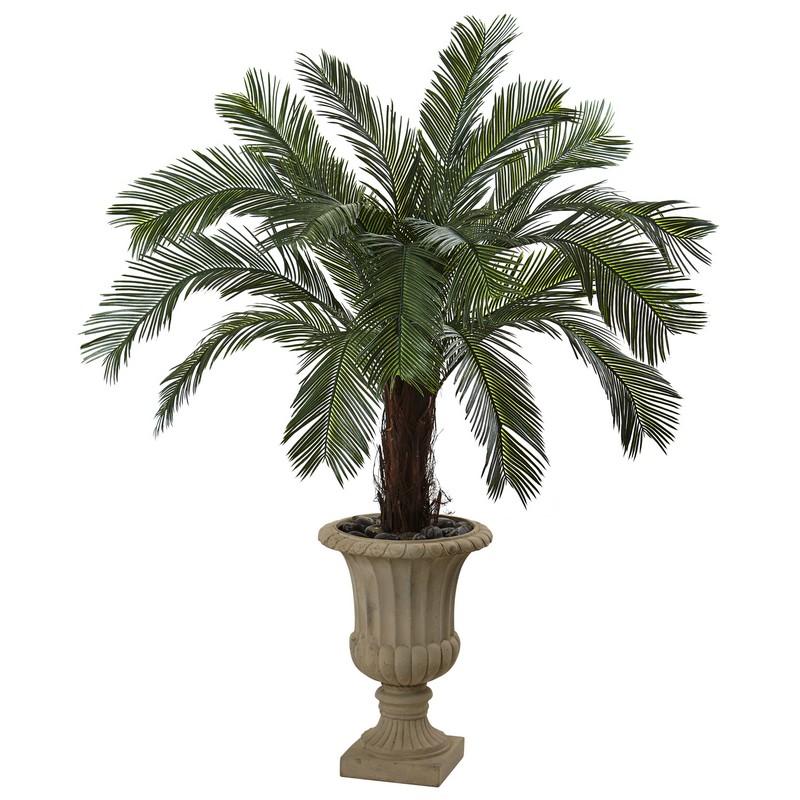 65" Cycas Artificial Plant in Urn UV Resistant (Indoor/Outdoor)