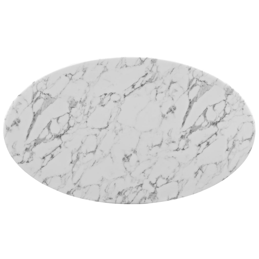 Lippa 54" Oval Faux Marble Dining Table by Modway