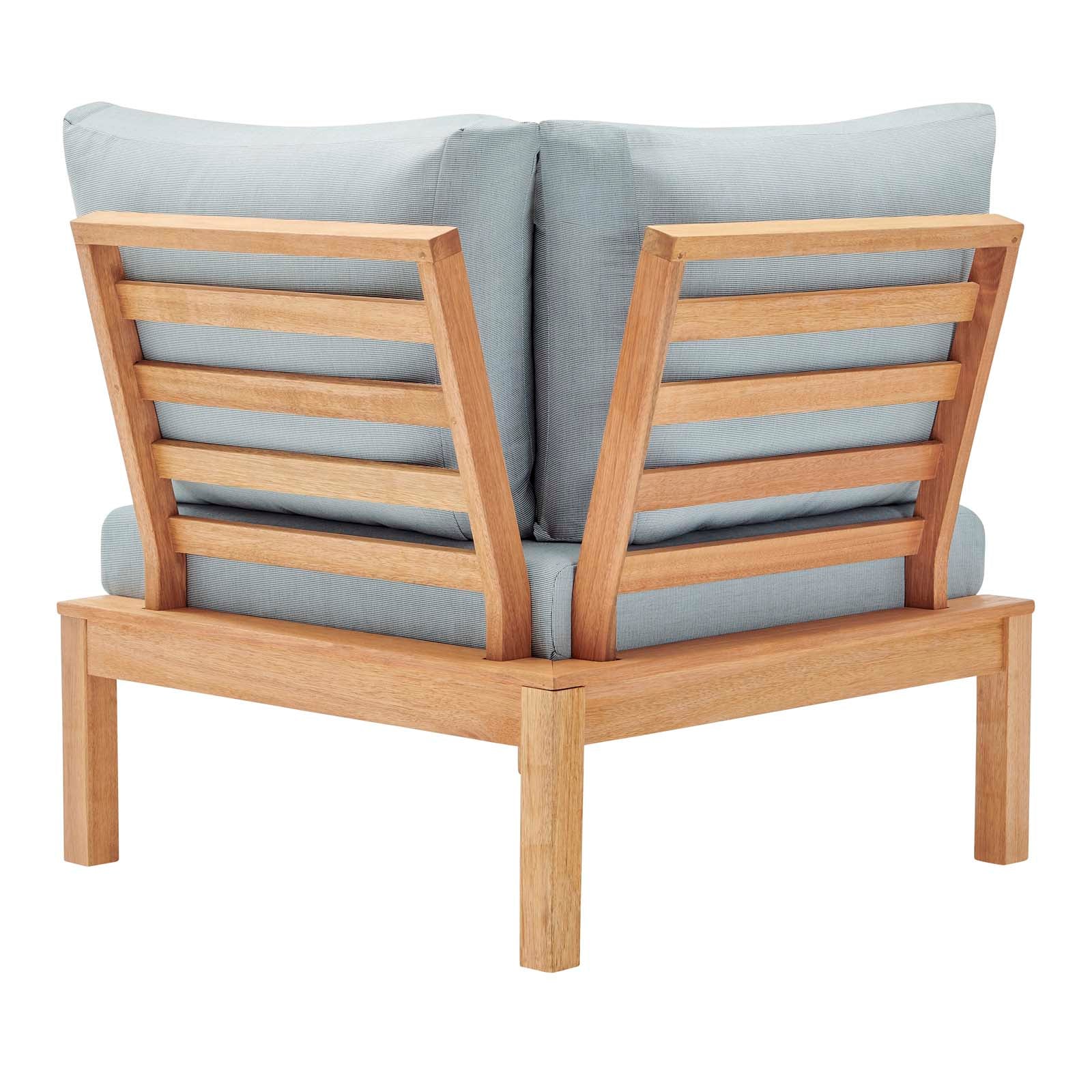 Freeport Karri Wood Sectional Sofa Outdoor Patio Corner Chair by Modway