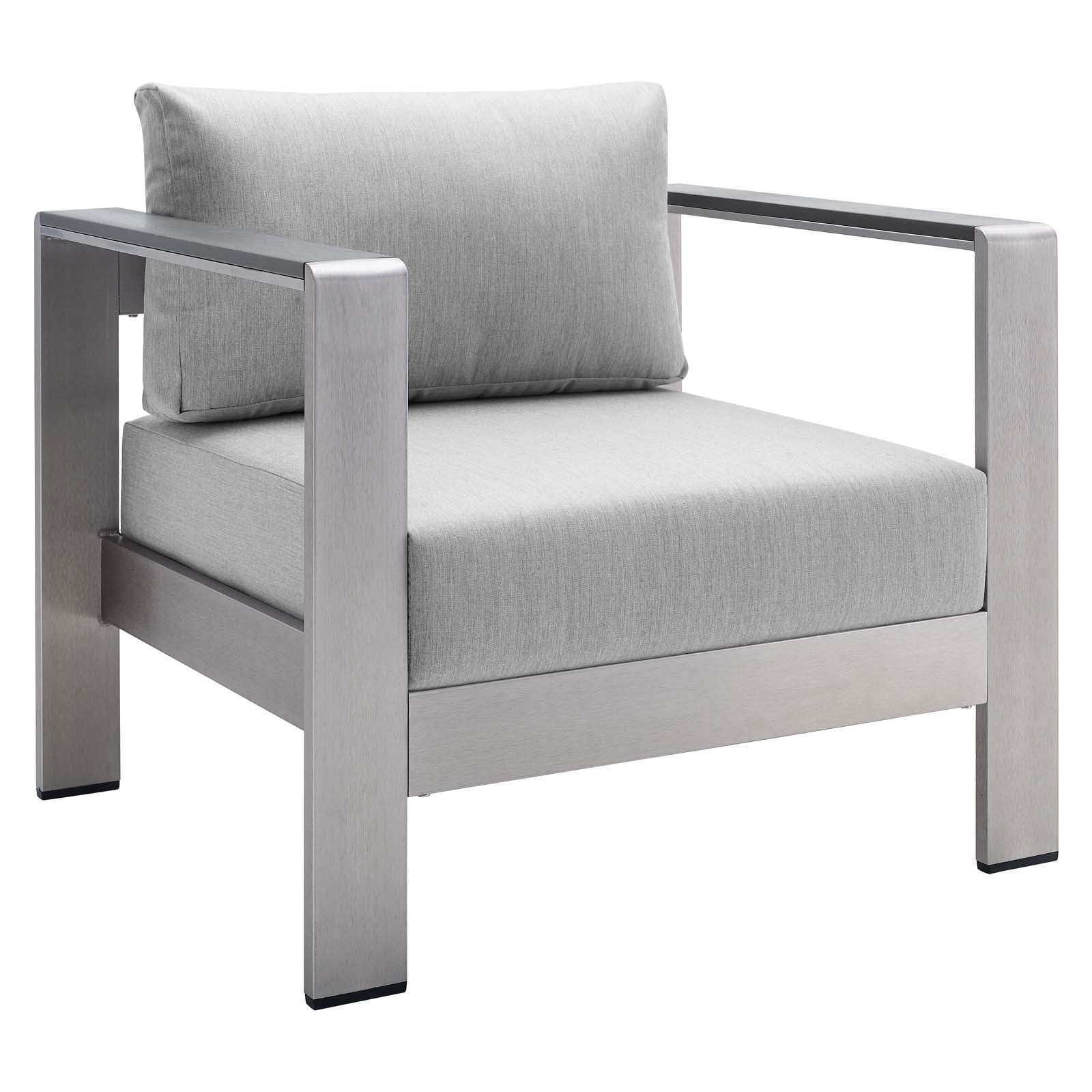 Shore 4 Piece Sunbrella¨ Fabric Outdoor Patio Aluminum Set by Modway