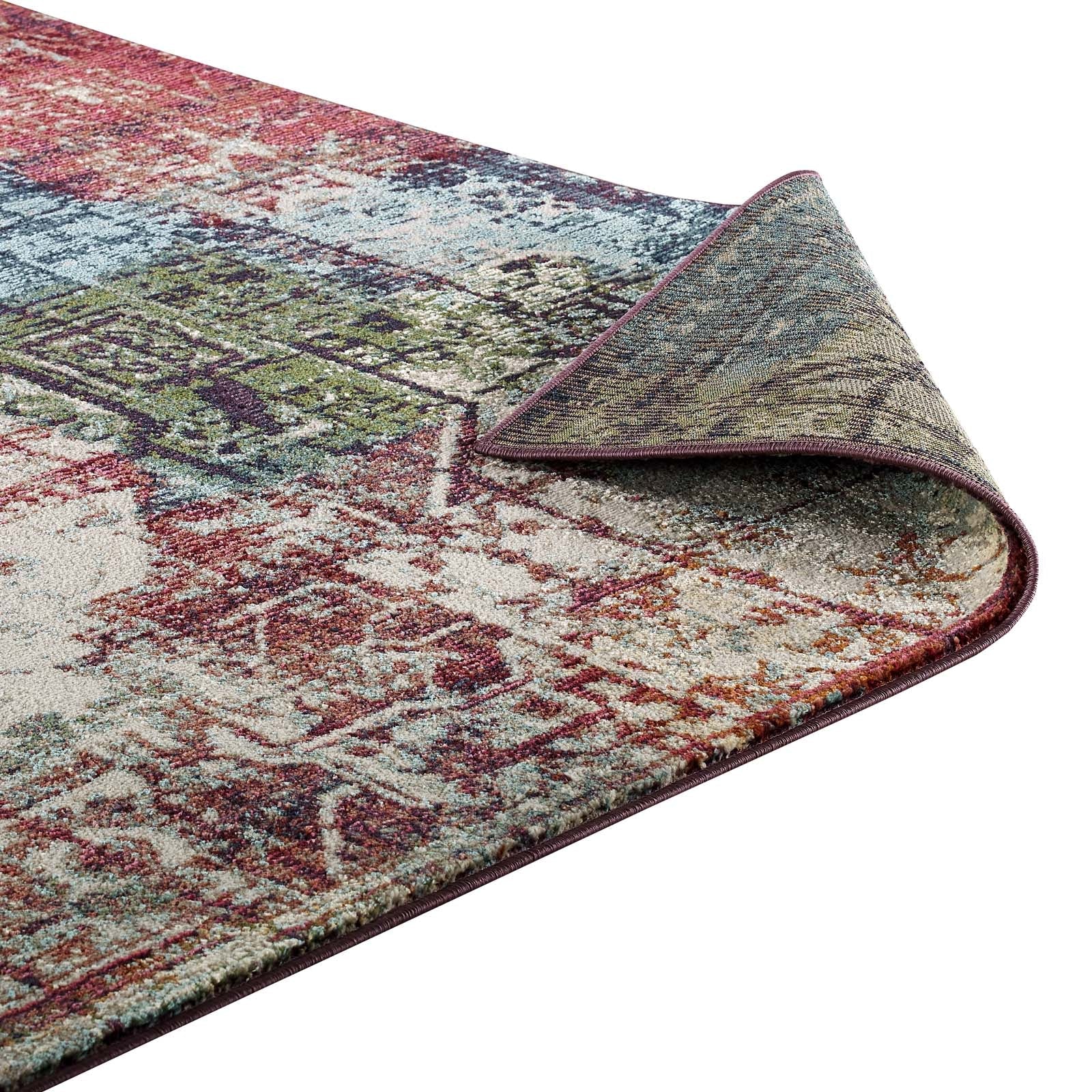 Tribute Elowen Contemporary Modern Vintage Mosaic 5x8 Area Rug by Modway