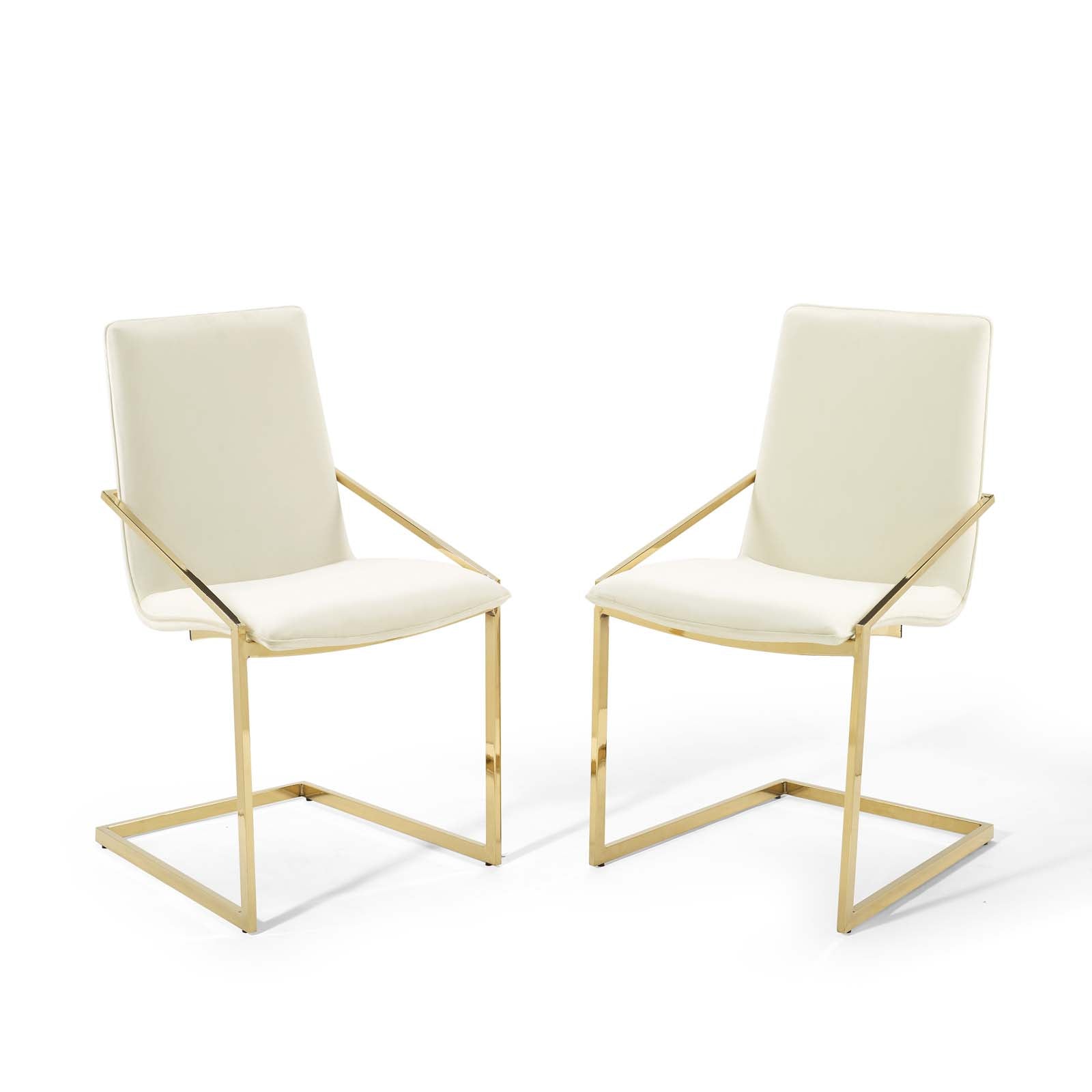 Pitch Performance Velvet Dining Armchair Set of 2 by Modway