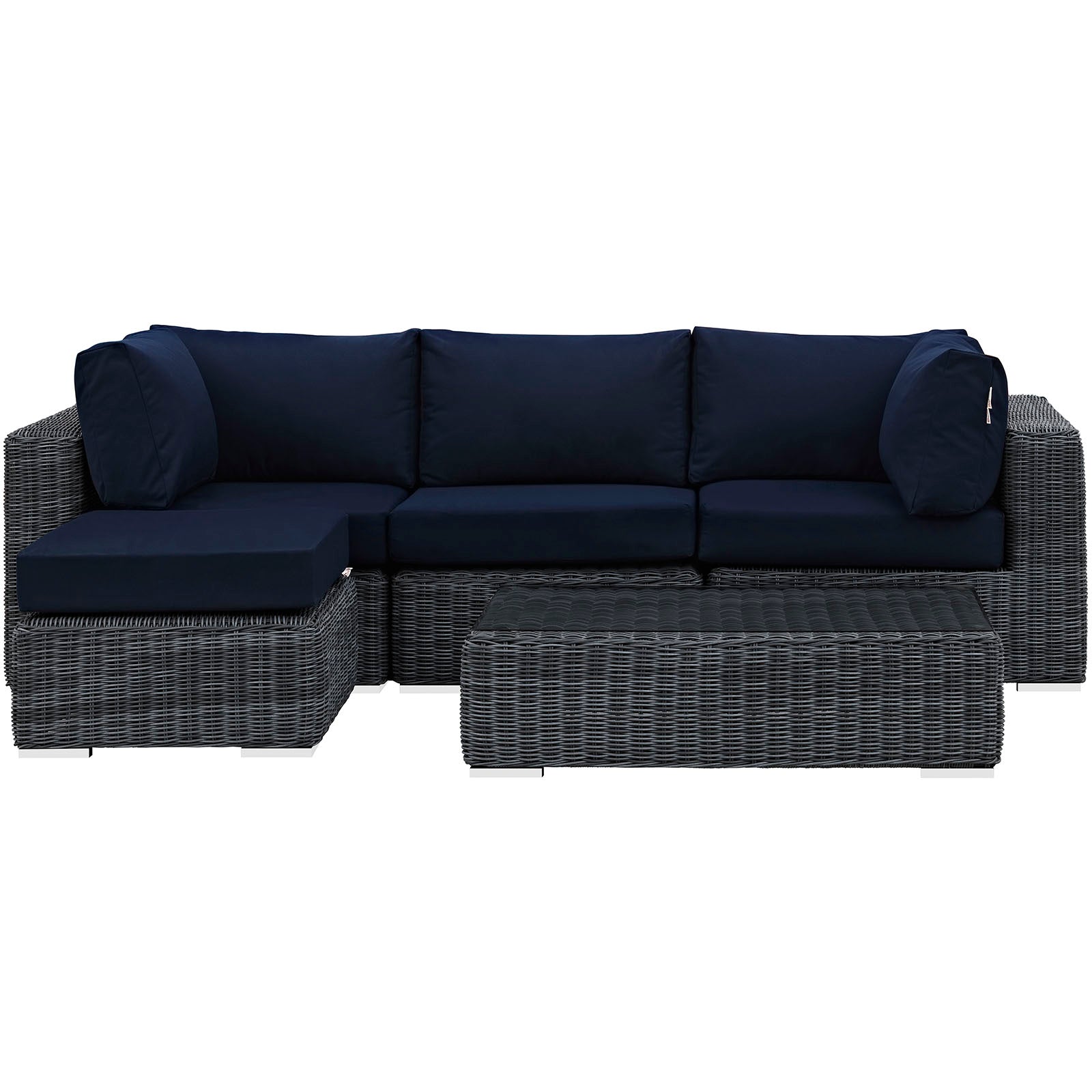 Summon 5 Piece Outdoor Patio Sunbrella¨ Sectional Set by Modway