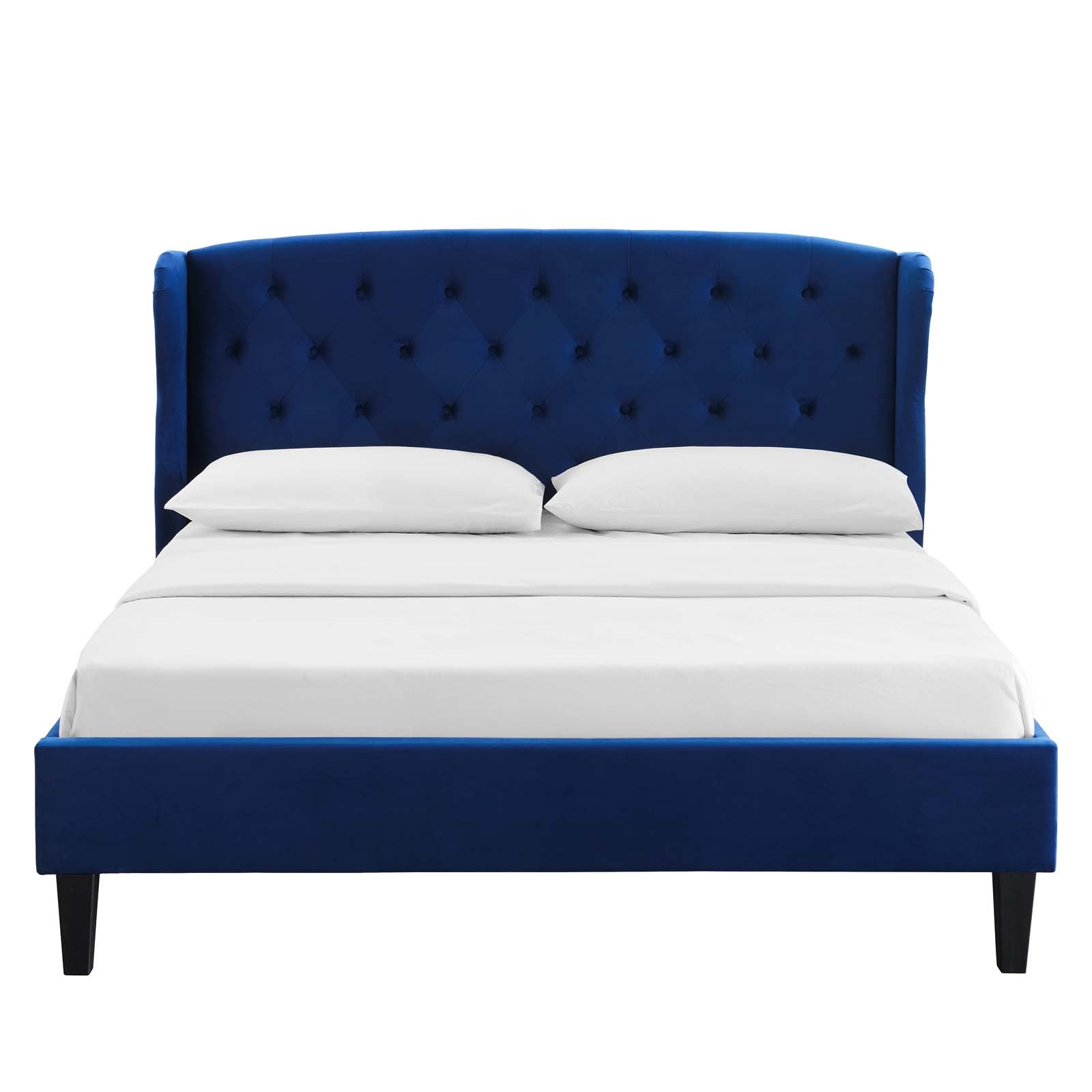Penelope Tufted Wingback Performance Velvet Queen Platform Bed by Modway