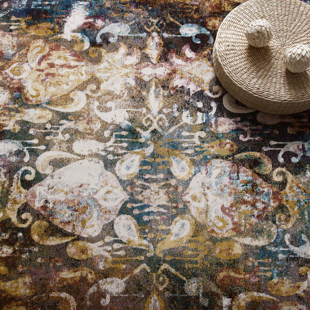 Success Jayla Transitional Distressed Vintage Floral Moroccan Trellis 8x10 Area Rug by Modway