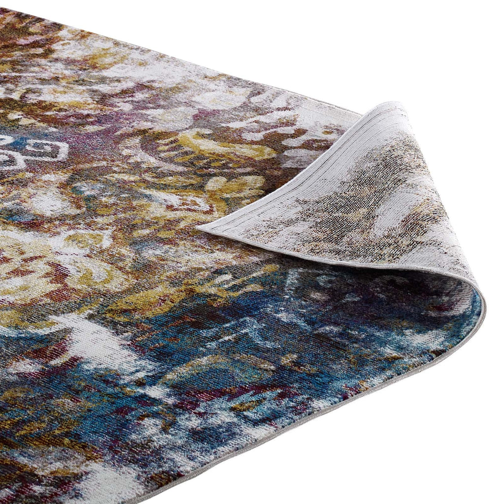 Success Jayla Transitional Distressed Vintage Floral Moroccan Trellis 8x10 Area Rug by Modway