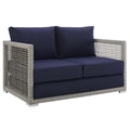Aura Outdoor Patio Wicker Rattan Loveseat by Modway