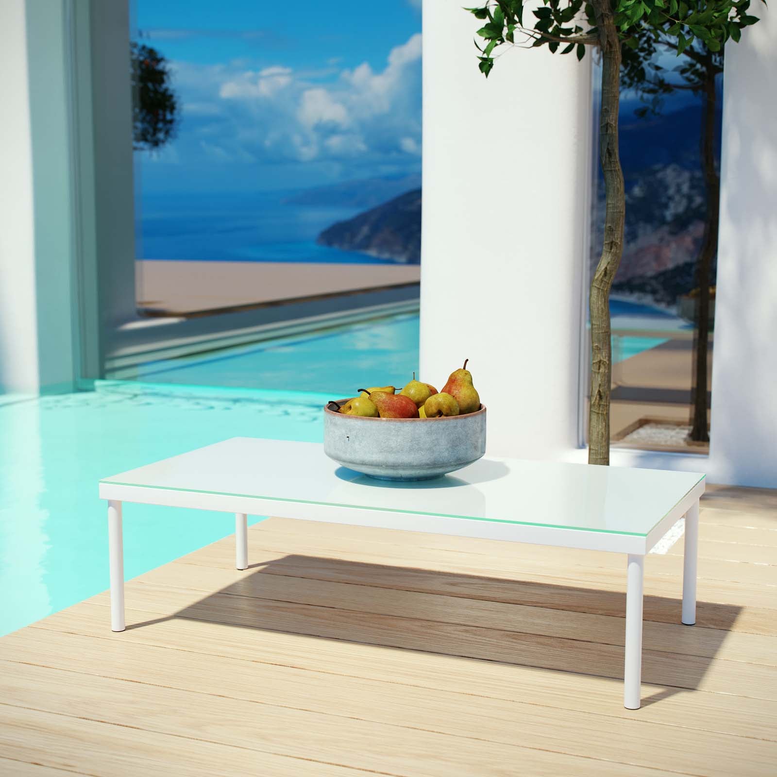 Harmony Outdoor Patio Aluminum Coffee Table by Modway