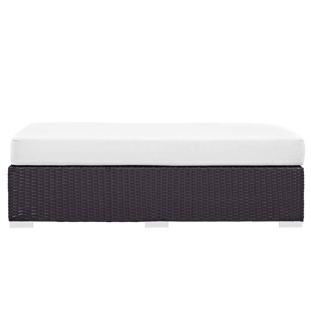Convene Outdoor Patio Fabric Rectangle Ottoman by Modway
