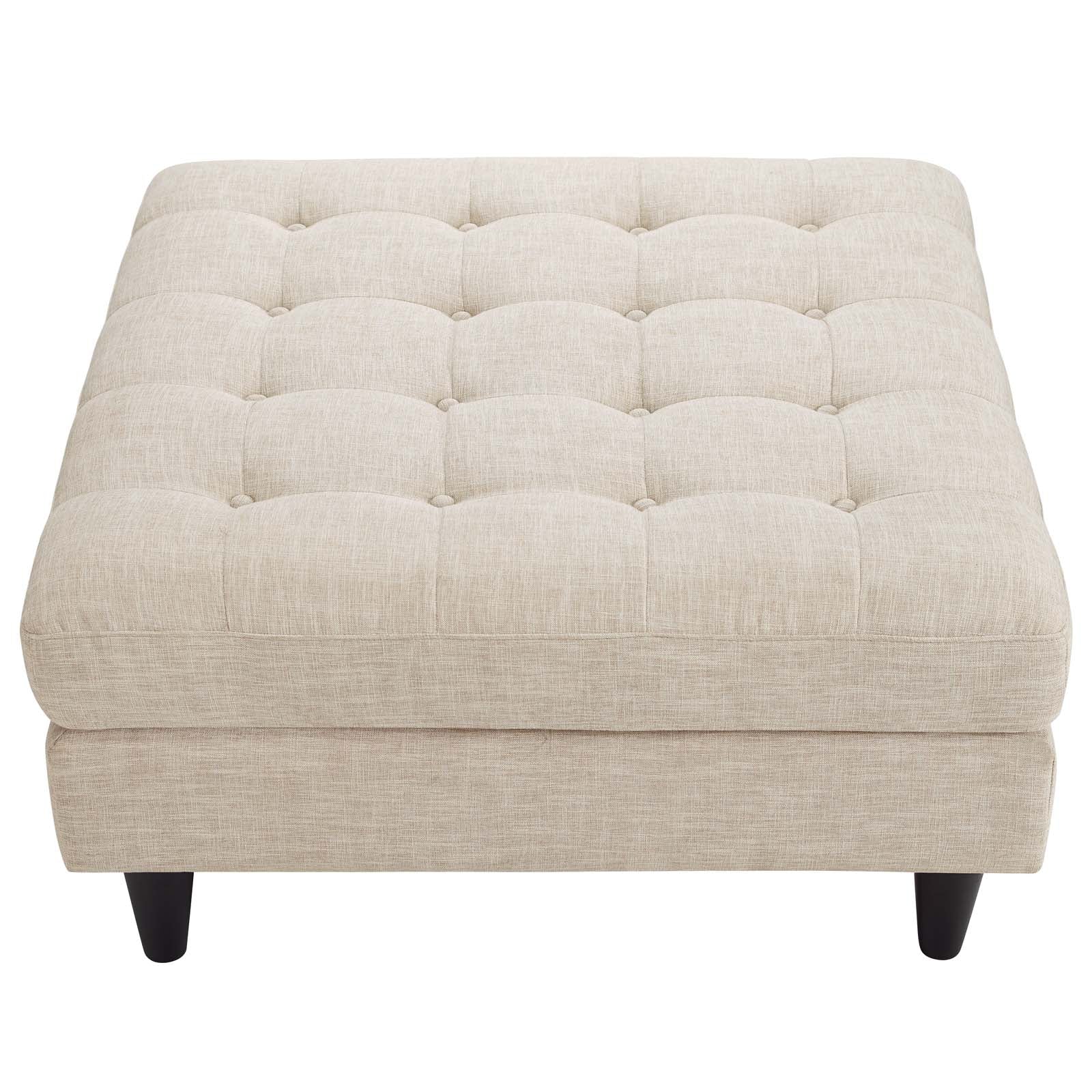 Empress Upholstered Fabric Large Ottoman by Modway