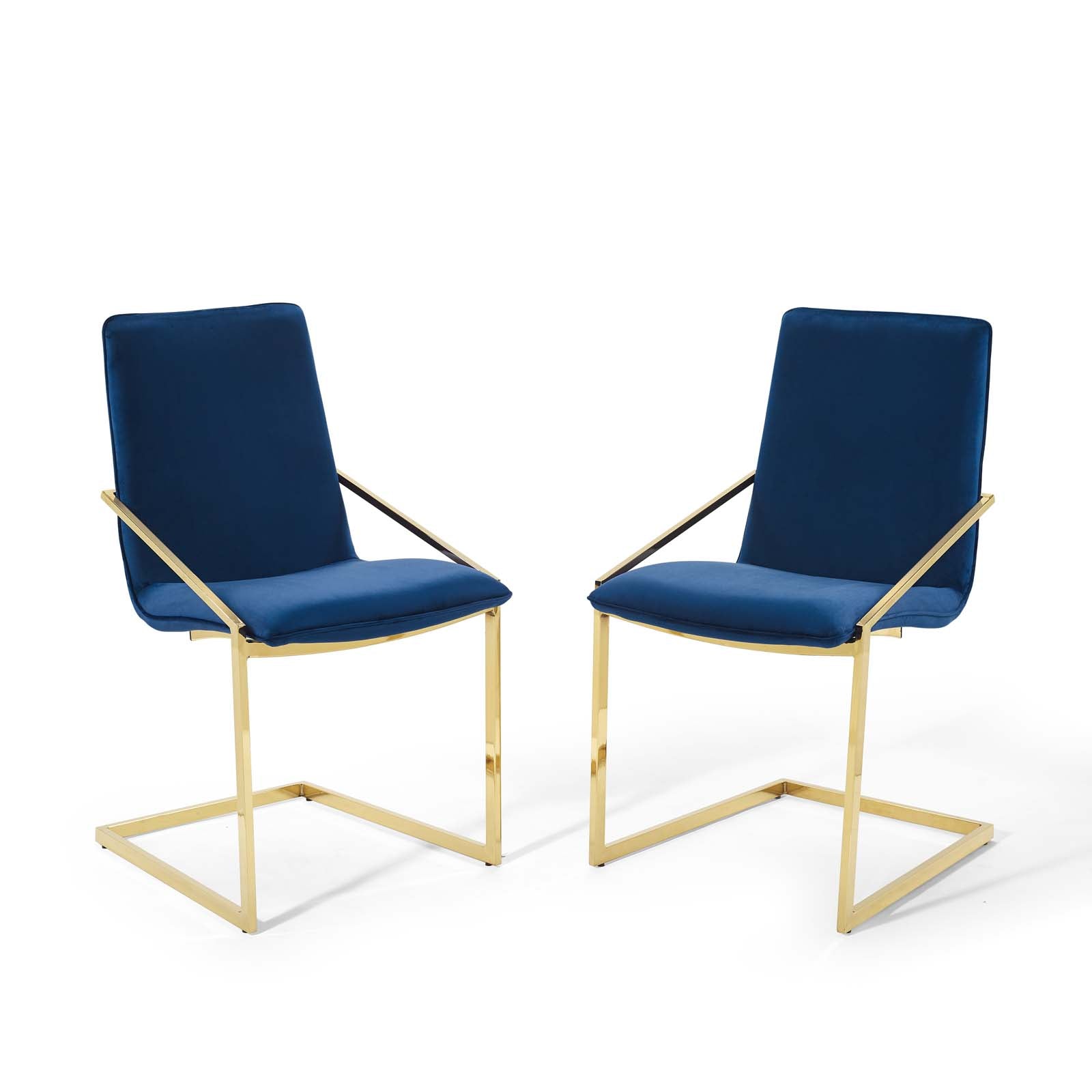 Pitch Performance Velvet Dining Armchair Set of 2 by Modway