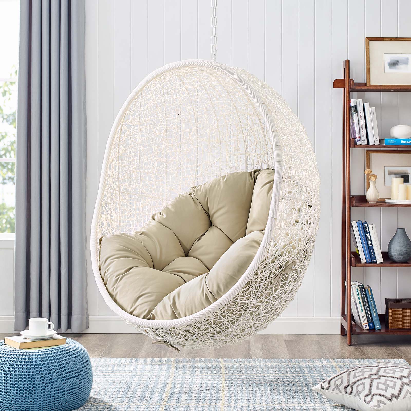 Hide Outdoor Patio Sunbrella¨ Swing Chair With Stand by Modway