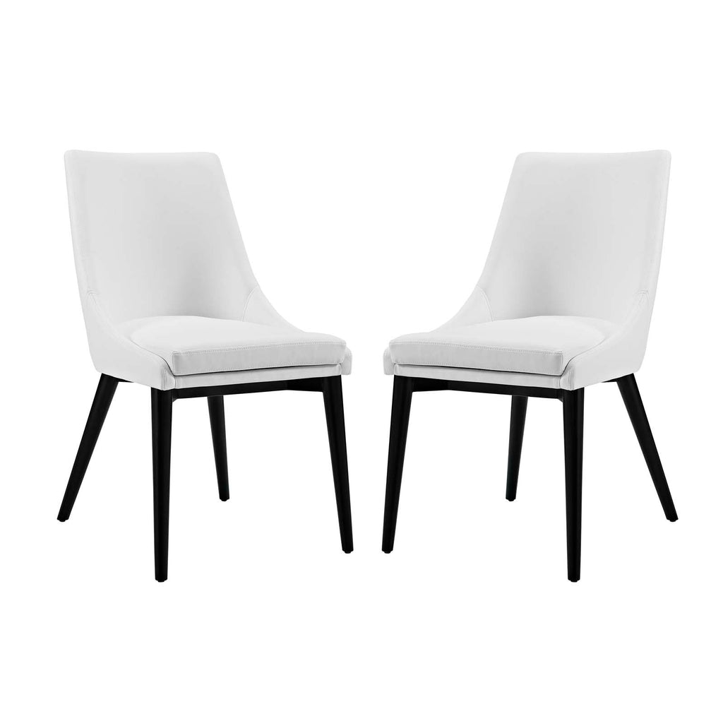 Viscount Vinyl Dining Side Chair Set of 2 by Modway