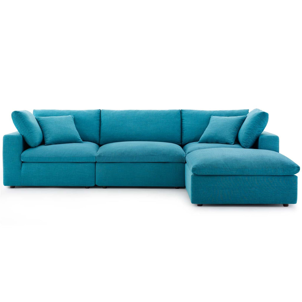 Commix 4 Piece Down Filled Overstuffed Sectional Sofa Set by Modway