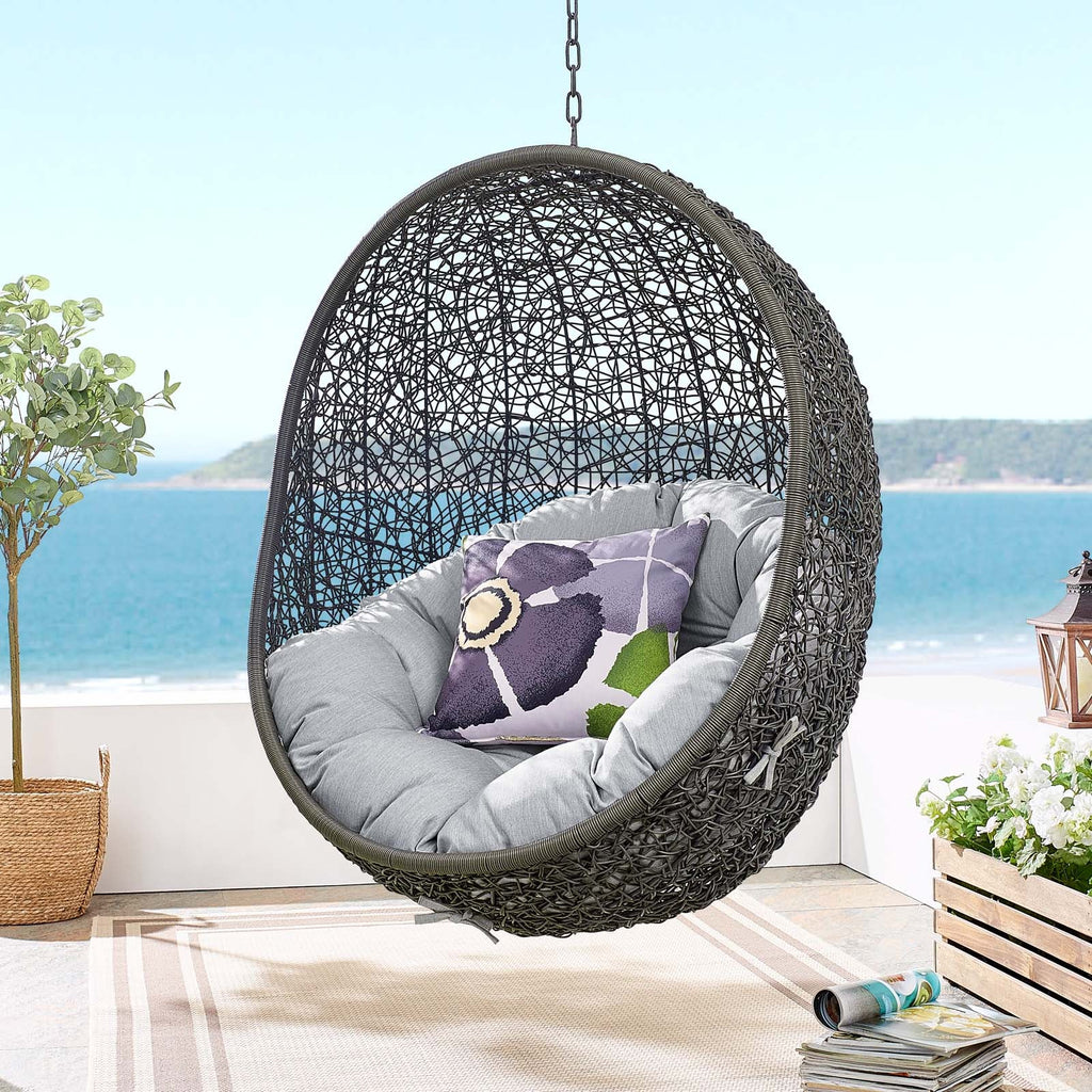 Hide Outdoor Patio Sunbrella¨ Swing Chair With Stand by Modway