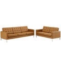 Loft 2-Piece Tufted Vegan Leather Furniture Set by Modway