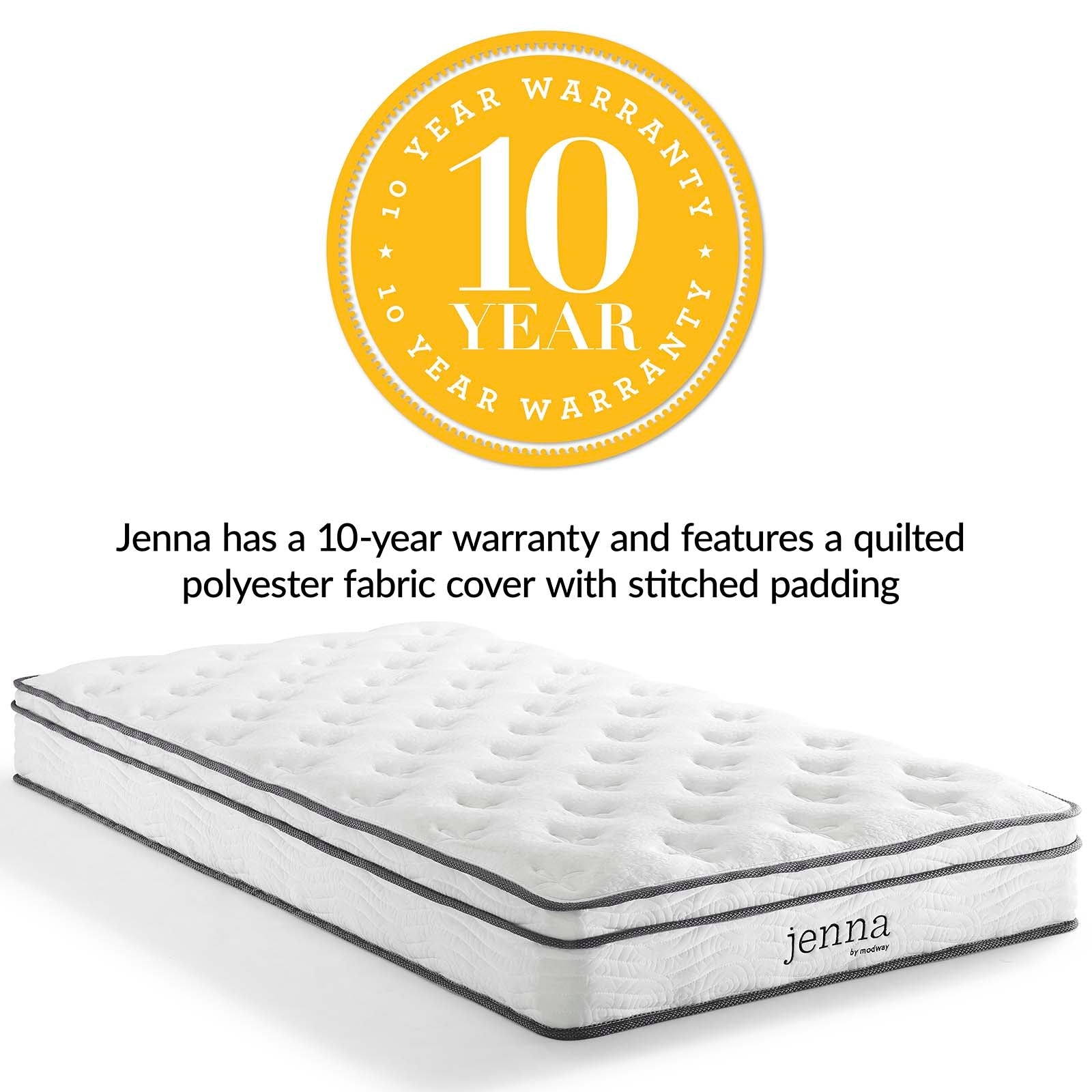 Jenna 8" Innerspring and Foam Narrow Twin Mattress by Modway