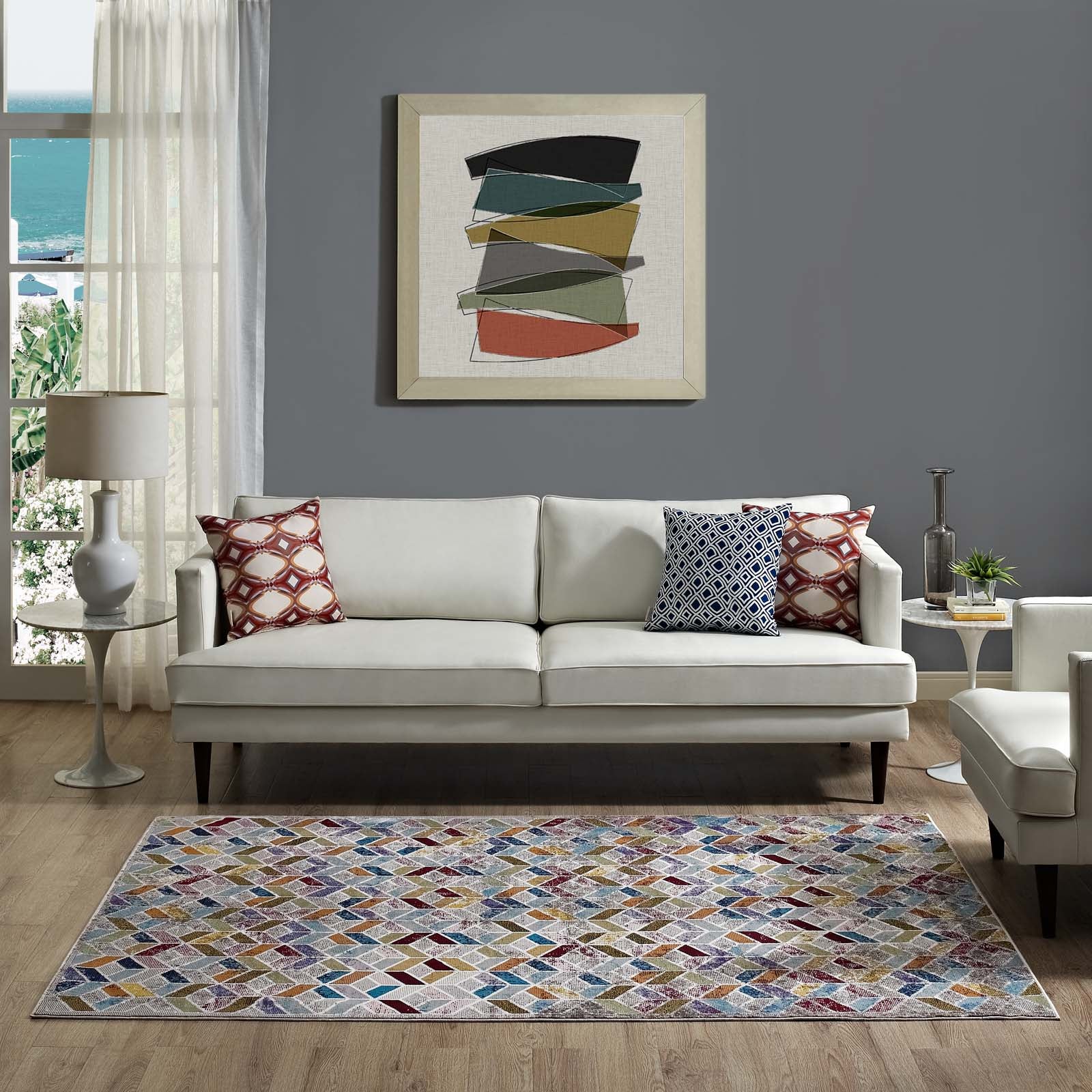 Laleh Geometric Mosaic 4x6 Area Rug by Modway