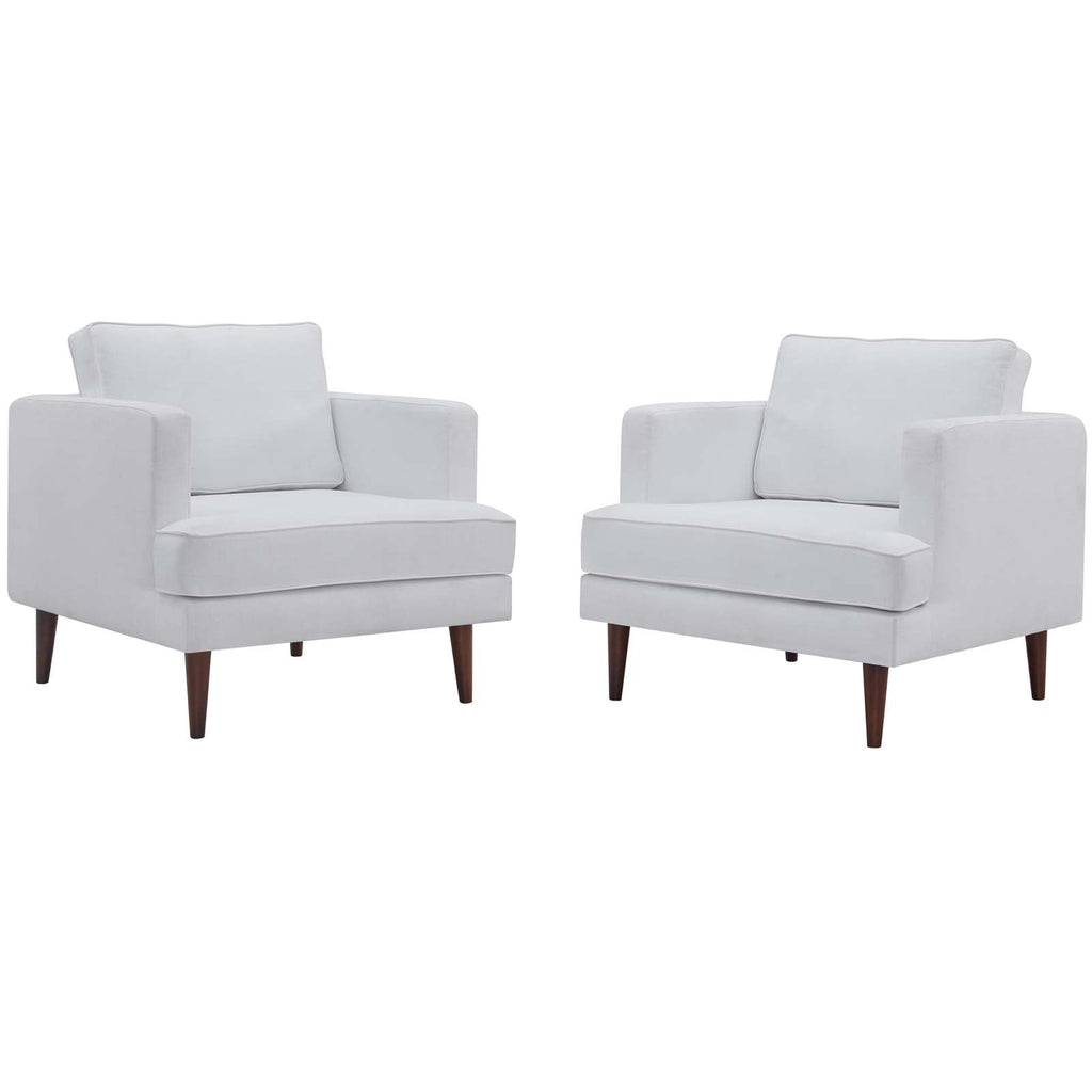 Agile Upholstered Fabric Armchair Set of 2 by Modway